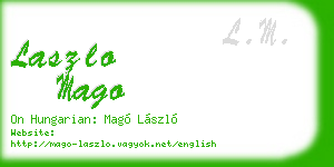 laszlo mago business card